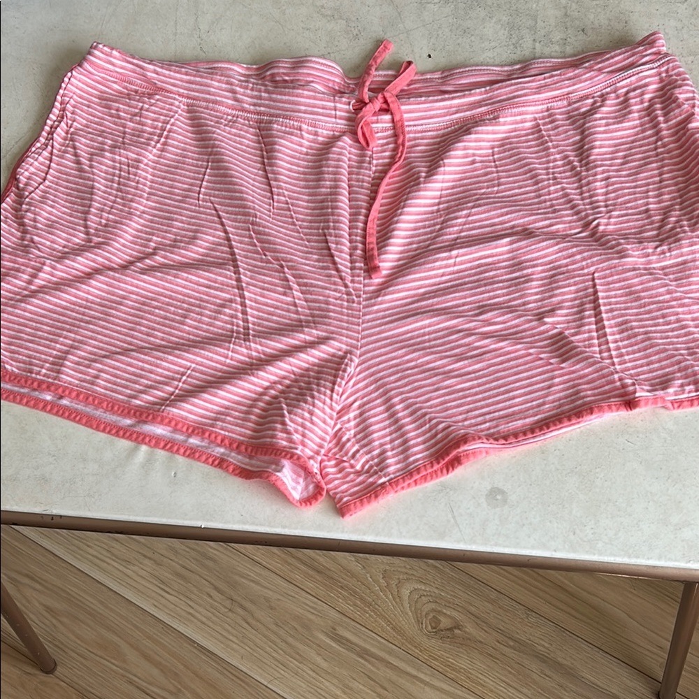Midnight by Carole Hochman Pink Striped Shorts